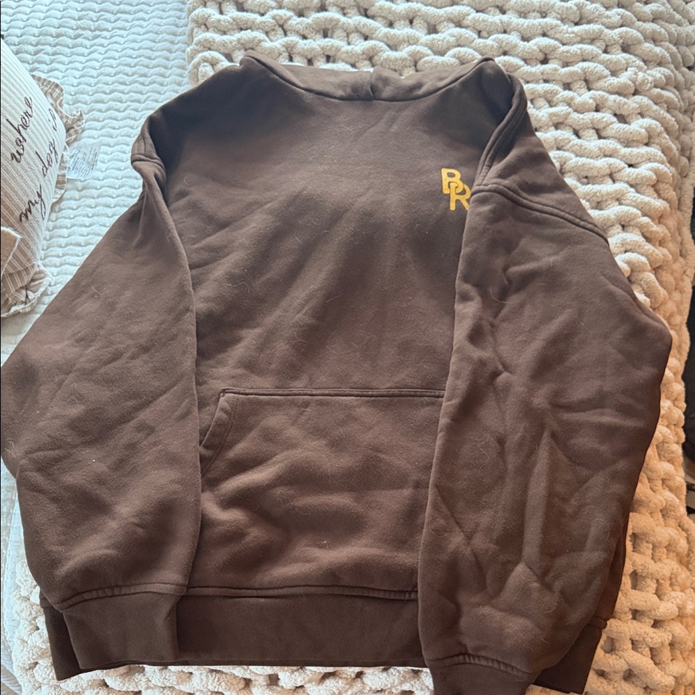 Brown Sweatshirt with Yellow Logo